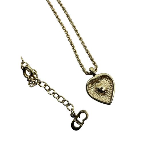 Christian Dior Necklace Gold Heart  Rare - Picture 6 of 6